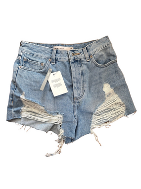 ASOS Light Blue Distressed Denim Jean Shorts